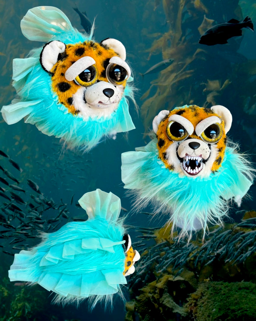 Leopard Fuzzy Fish (CHANGES EXPRESSION // JELLYCAT FISH)