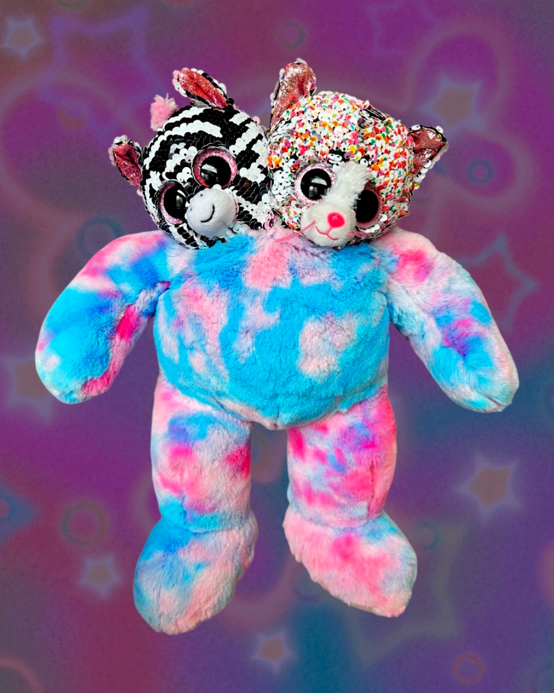 Sequin Zebra Kitty Twins
