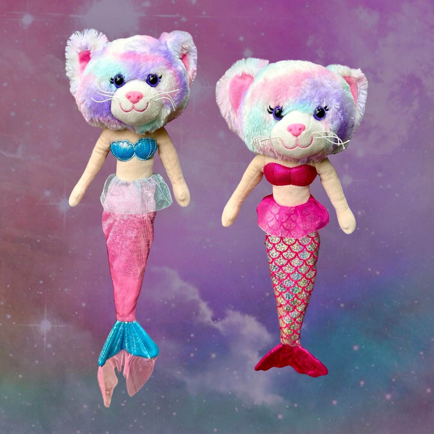 SET OF 2 Pastel Mermaids