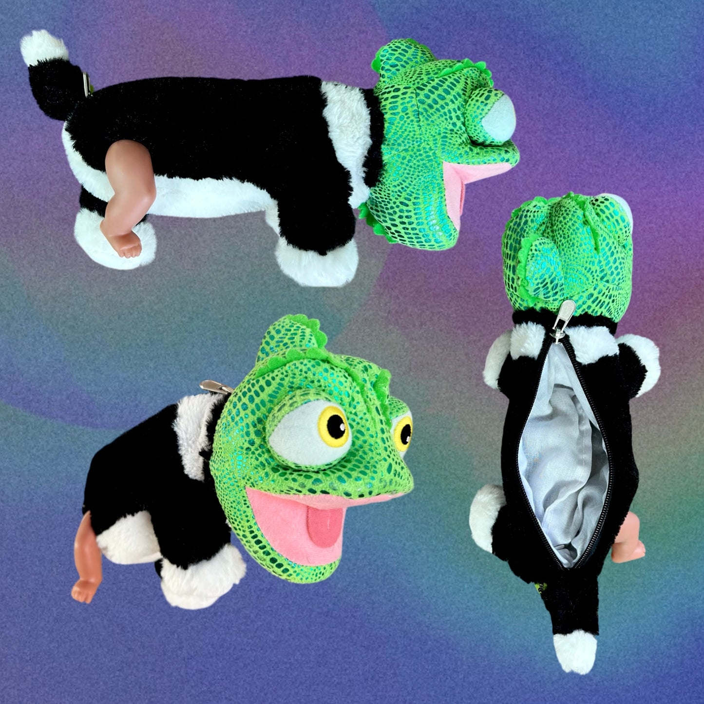 Chameleon Puppy Zip-Up Pouch