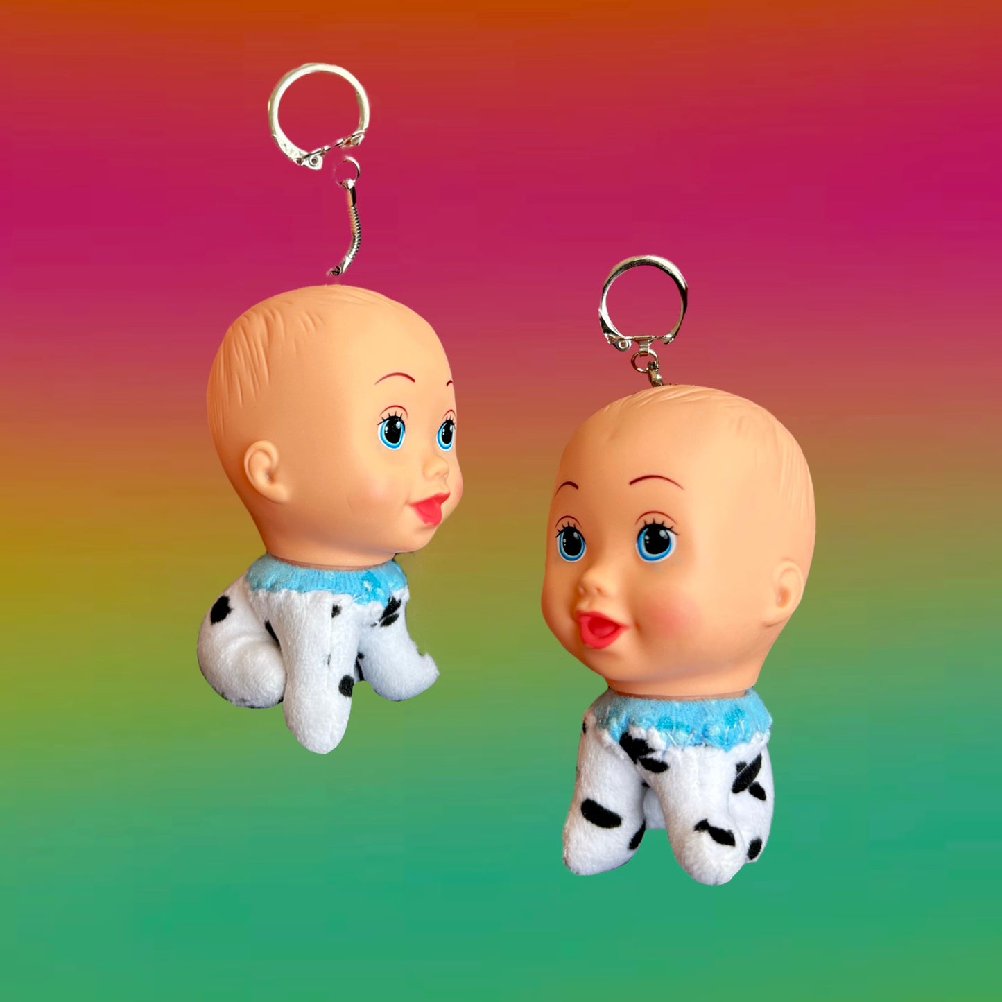 Baby Head Dalmation Keychain