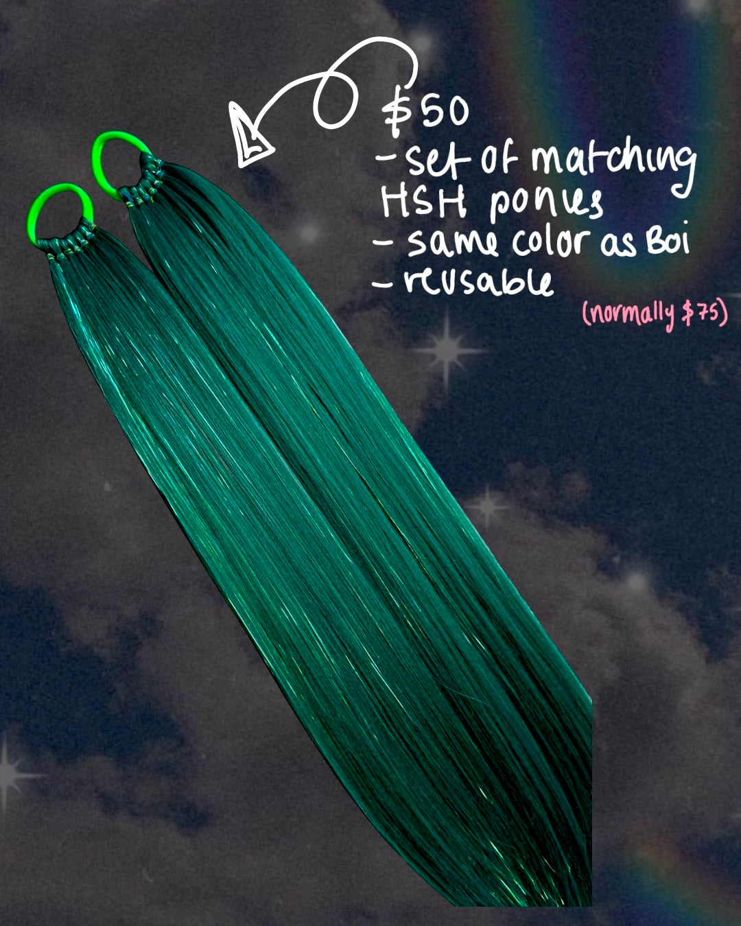 Half Sweet Tie-In Ponies (SAME COLOR AS BOI)