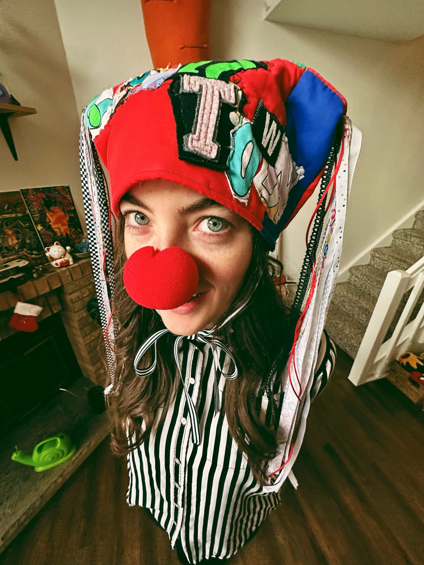 Clown Town Ribbon Hat (22" circ x 7" tall)
