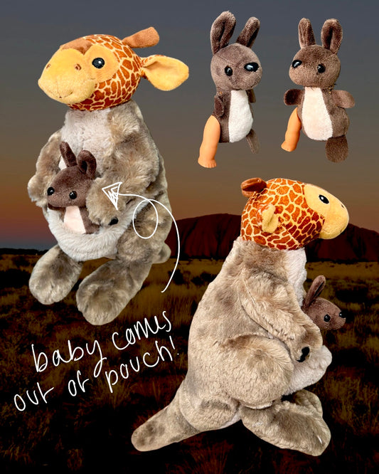 Giraffe Kangaroo (REMOVABLE BABY)