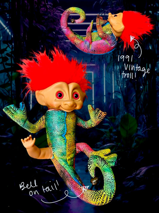Troll Chameleon (VINTAGE 1991/BELL ON TAIL)