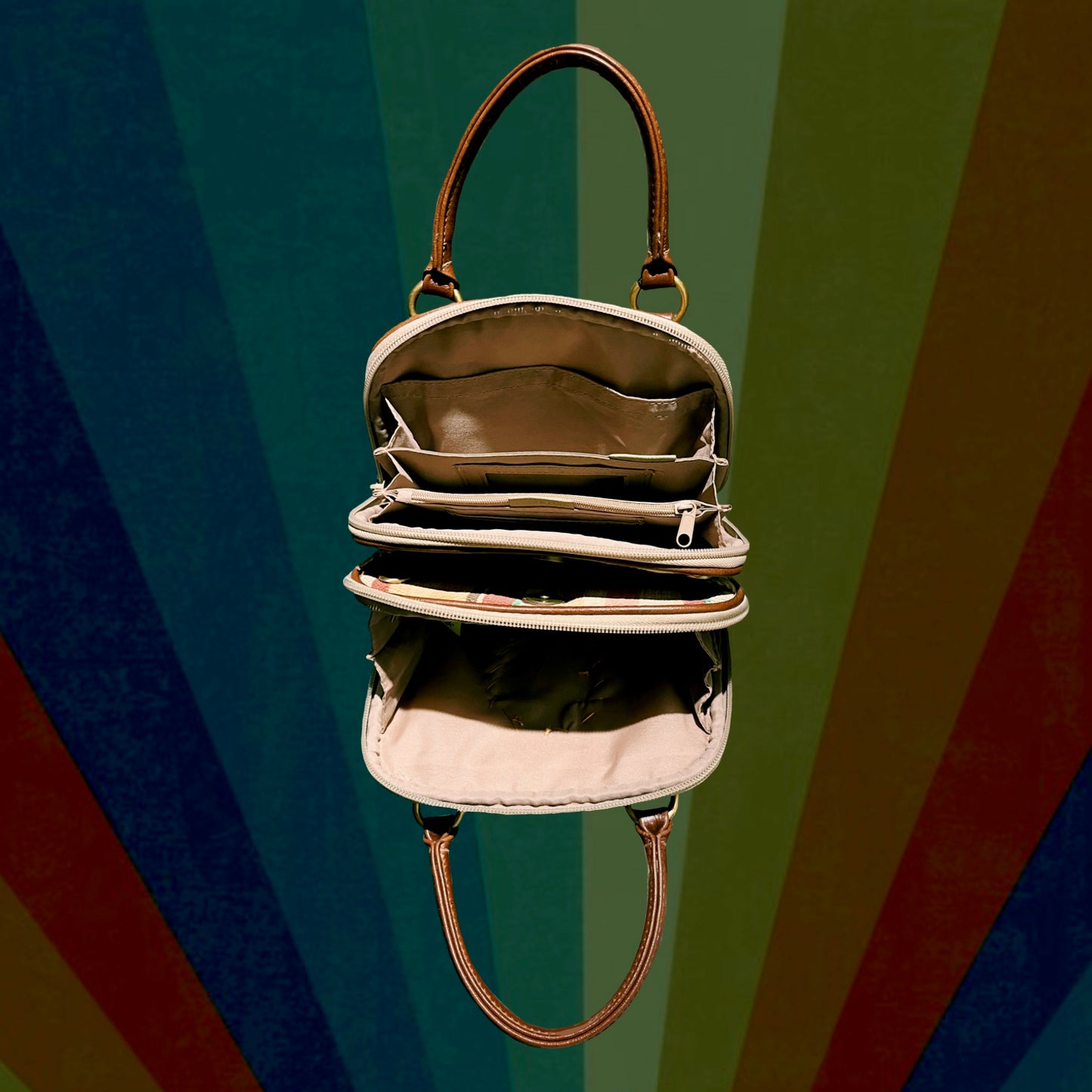 Vintage Striped Retro Baby Face Bag