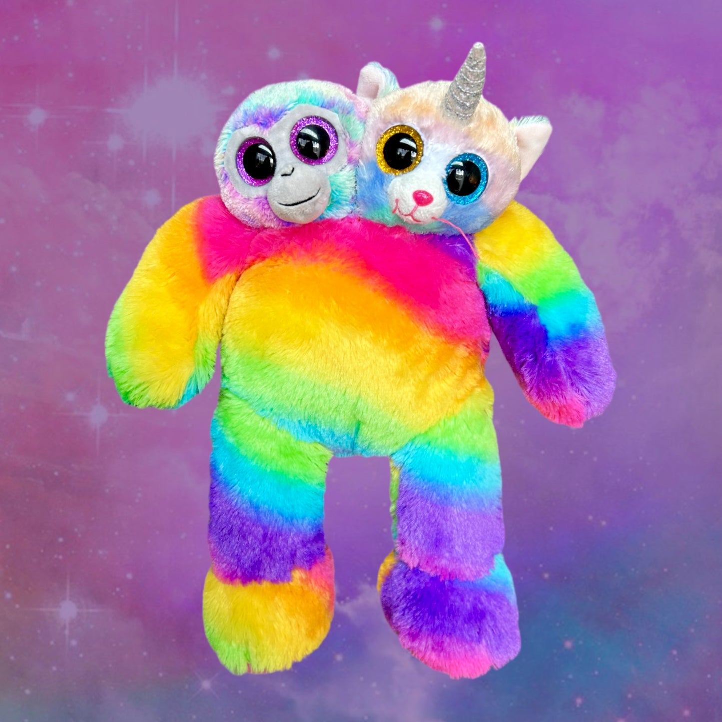 Monkey Caticorn Twins (makes twinkle noise!)