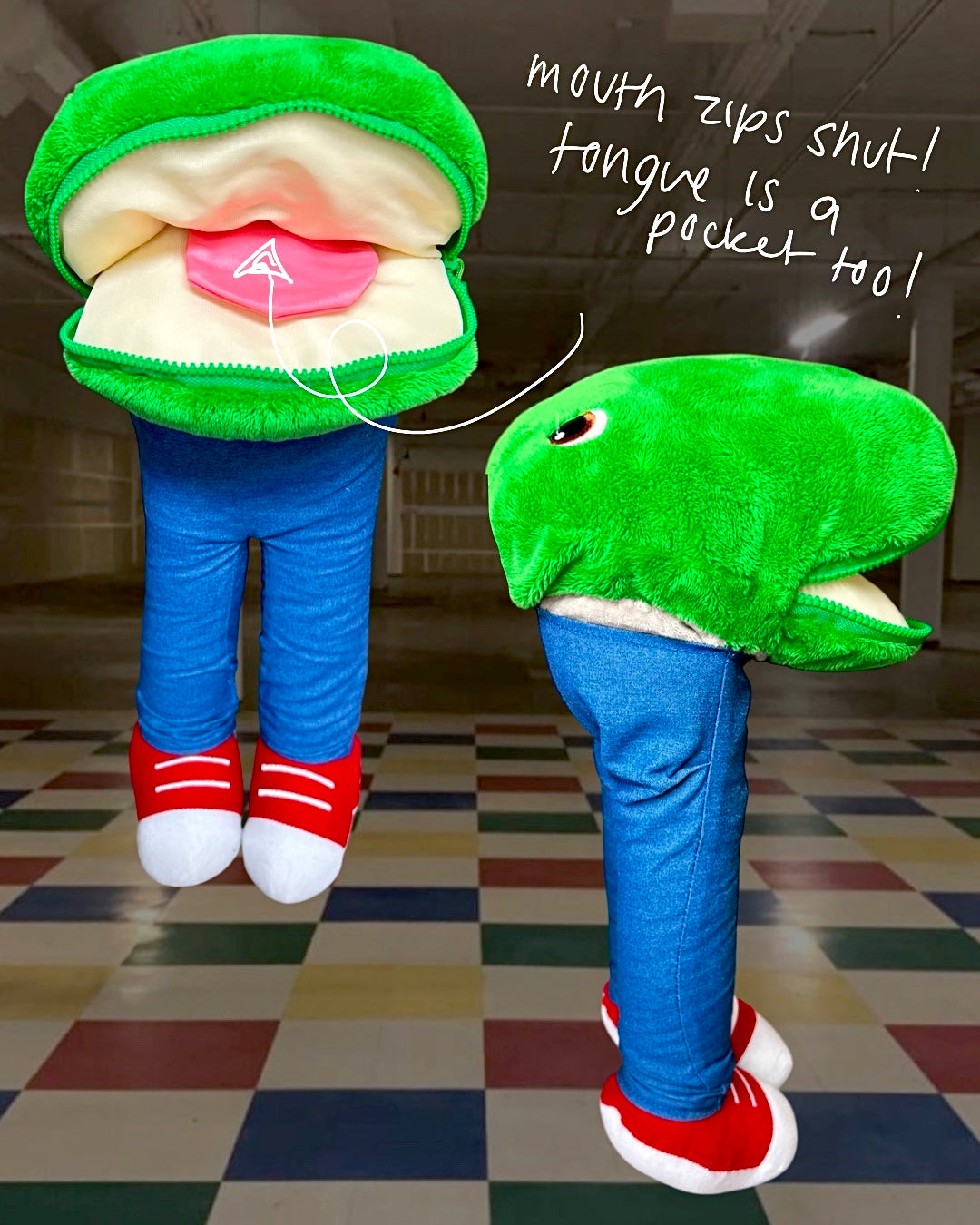 Turtle Pants Stash (MOUTH ZIPS SHUT)